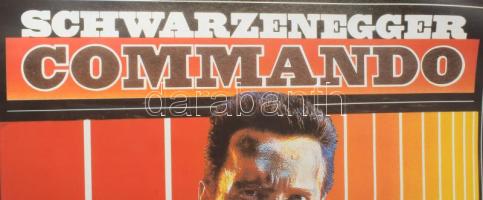 1989 Schwarzenegger, Commando, színes amerikai film, filmplakát, papír, Zalai Nyomda, feltekerve, la...