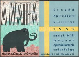 Mátra múzeum Gyöngyös kisplakát + Svéd építészeti kiállítás villamosplakát 17x21 cm