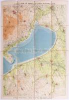 cca 1920 A Balaton 1:75:000 térképe, 3 részes: I.: Keszthely és Badacsony, II.: Fonyód és Szárszó, I...