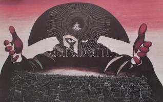 Amadeus, filmplakát, ofszet, papír, Offset és Játékkártya Nyomda, feltekerve, 81x56 cm