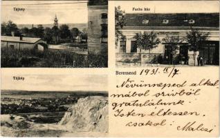 1931 Beremend, tájkép, kőfejtő, Fuchs ház, Fuchs Imre üzlete és saját kiadása (EK)