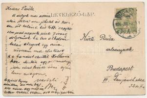 1906 Budapest II. Margit körút, villamos, üzletek, Pesti hengermalmi liszt és hüvelyes vetemények, F...