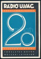 ca 1950 Rádió Ujság villamosplakát 16x23 cm