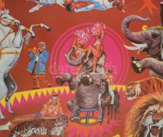 1987 Super Cirkus Apollo, cirkuszplakát, Offset és Játékártya Nyomda, jelzés nélkül (Benkő Sándor?),...