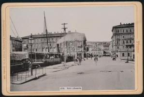 ca 1890 Fiume, Molo Adamich Keményhátú kabinetfotó Stengel. 16x11 cm