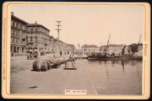 ca 1890 Fiume, Vila del Lido Keményhátú kabinetfotó Stengel. 16x11 cm