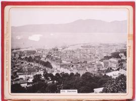 ca 1890 Fiume, Panorama, Keményhátú kabinetfotó Stengel. 16x11 cm kis sérüléssel, vászon borítóval