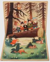 Hófehérke. Térbeli mesekönyv. Illusztrálta: D. Landrová. Harántalakú keménytáblás kötés, kissé folto...