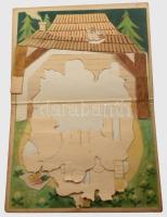 Hófehérke. Térbeli mesekönyv. Illusztrálta: D. Landrová. Harántalakú keménytáblás kötés, kissé folto...