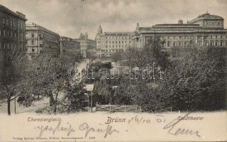 Brno City Theatre and park