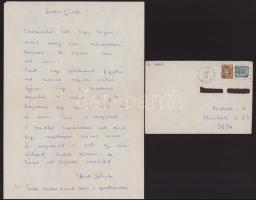 1981 Steidl Sándor (1959-) újpesti labdarúgó autográf levele, borítékkal, 1 beírt oldal. + Újpesti Dózsa Sport Club Pártoló Tagsági Bizottságával kapcsolatos 2 db irat és 1 db tagnyilvántartó lap (üres), a borítékkal.