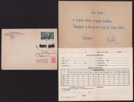 1981 Steidl Sándor (1959-) újpesti labdarúgó autográf levele, borítékkal, 1 beírt oldal. + Újpesti D...