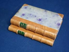 Kiss József:  Kiss József összes költeményei. Olcsó kiadás. I-II. kötet. [Teljes mű két kötetben.] Budapest, 1914-1920. Singer és Wolfner (Budapesti Hírlap ny., Hungaria Könyvnyomda Rt.) 1 t. (címkép) + 286 p.; 170 + [6] p. Kiss József (1843-1921) költő, lapszerkesztő, A Hét című irodalmi revü alapítója. Több évtizedes költői munkásságát számos díszműben adta ki. Összes költeményei még a költő életében, egyre bővebb kiadásokban jelentek meg: 1899-ben, 1914-ben és 1920-ban. Példányunk első kötete az 1914. évi ötödik, második kötete az 1920. évi második kiadásból származik. Tezla 2005. Egységes, aranyozott, álbordás gerincű korabeli félbőr kötésben. Körülvágatlan, jó példány.