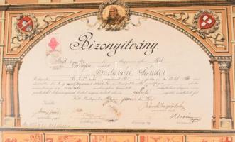 1946 A Budapest Székesfővárosi Szobafestő, Címfestő, Mázoló, Aranyozó és Fényező Ipartestület által ...