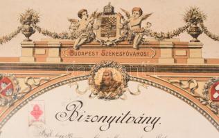 1946 A Budapest Székesfővárosi Szobafestő, Címfestő, Mázoló, Aranyozó és Fényező Ipartestület által ...