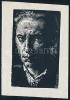 Varga Mátyás (1910-2002): Önarckép, 1935. Fametszet, papír, jelzett a metszeten, 10,5×6,5 cm