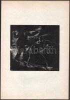 Varga Mátyás (1910-2002): Mezőről hazafelé tartó család, 1935. Fametszet, papír, jelzett a metszeten, 14,5×15,5 cm