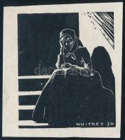 Whitney, Arthur Harold (1909-?): Parasztasszony, 1934. Fametszet, papír, jelzett a metszeten. 9x7,5 cm