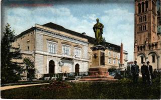 1913 Pécs, Püspöki rezidencia, szobor, csendőr (EK)