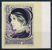 1980 Kaffka Margit vágott ívszéli bélyeg