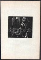 Varga Mátyás (1910-2002): Alak, 1935. Fametszet, papír, jelzett a metszeten, 11,5×13 cm