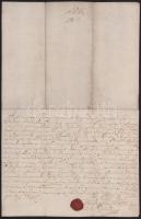 1741 A váci püspökség tiszakürti birtokával kapcsolatos levél gyűrűspecséttel