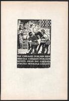 Whitney, Arthur Harold (1909-?): Illusztráció III (He called for his pipe...), 1935. Fametszet, papír, jelzett a metszeten. Lapszéli apró szakadásokkal. 15x10,5 cm