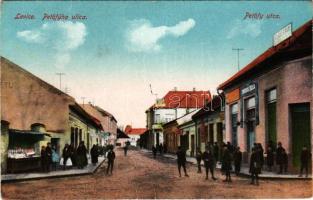 1924 Léva, Levice; Petőfyho ulica / Petőfi utca, üzletek. Dobrowitzky János kiadása / street, shops (EK)