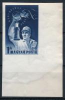 1956 Bányásznap II. vágott ívsarki bélyeg
