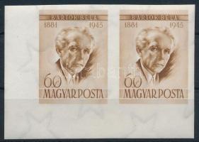 1955 Bartók Béla 60f vágott ívsarki pár
