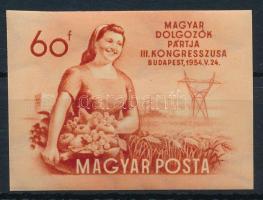 1954 MDP Kongresszus II. vágott bélyeg (8.000)