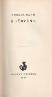 Mann, Thomas: 
A törvény. Fordította Vajda Endre. (Számozott.)
(Budapest), 1958. Magyar Helikon Kö...