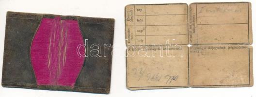 Katonai azonossági (dögcédula) adatlap, monori származású katona részére kiállítva, eredeti tokkal