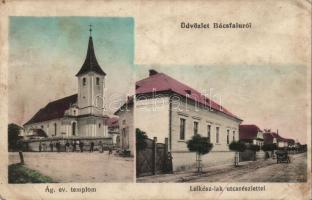 Bácsfalu with Evangelist church and vicarage (fl)