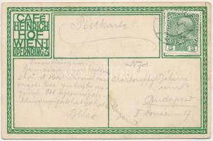 1912 Wien, Vienna, Bécs; Café Heinrich Hof. Wiener Werkstätte No. 486. s: Moriz Jung (EK)

A Wiene...