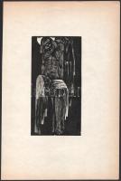 Dienes István (1905-1977): Levétel a keresztről, 1930-as évek. Fametszet, papír, jelzés nélkül, 17x9 cm