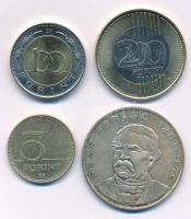 1994. 200Ft Ag "Deák" + 2021. 5Ft "75 éves a Forint - O" + 2023. 200Ft "Bat...