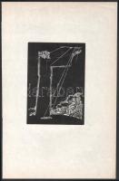 Sinkó Károly (1910-1967): Szent Ferenc, 1930-as évek. Fametszet, papír, jelzés nélkül. 14,5x10 cm