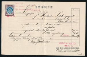 1908 Magyar Fém- és Lámpaárugyár Rt. díjjegyes számla