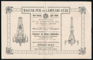 1908 Magyar Fém- és Lámpaárugyár Rt. díjjegyes számla