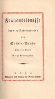 Sainte-Beuve, [Charles-Auguste]: 
Frauenbildnisse aus vier Jahrhunderten. Mit 48 + 31 Bildbeigaben....