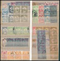 1900-1913 65 db klf Turul összefüggés, összesen 148 db bélyeg, kétoldalas közepes berakólapon
