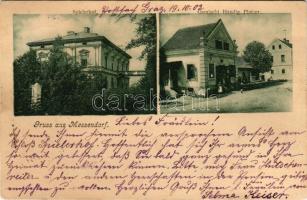 1902 Messendorf (Graz, Steiermark); Spielerhof, Gemischthandlung Platzer / shop of Platzer (r)