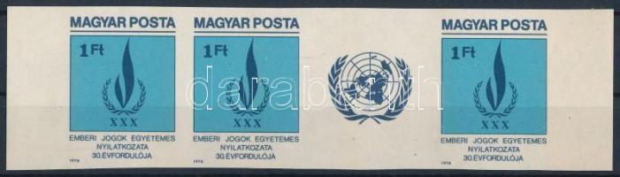 1979 Emberi Jogok Egyetemes Nyilatkozata I. vágott ívszéli csík
