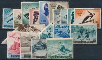 1953-1955 Mi 493-501, 535-544 (Mi EUR 140,-)