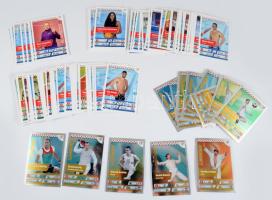 Pöttyös "Igazi Büszkeségek" olimpikon kártyák gyűjteménye, összesen kb. 140 db, közte foil darabok is