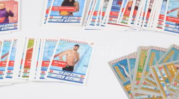 Pöttyös "Igazi Büszkeségek" olimpikon kártyák gyűjteménye, összesen kb. 140 db, közte foil...