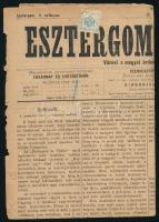 1883 1kr hírlapilleték bélyeg teljes magyar újságon