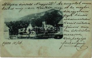 1900 Felsőbánya, Baia Sprie; templomok. Divald K. fia / churches (fl)