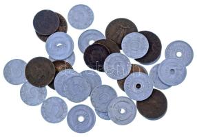 Vegyes 33db-os fillér tétel: 1948-1965. 2f Al + 5f Al (23db) + 1946-1950. 2f Cu + 10f Cu + 20f Cu (10db) T:vegyes